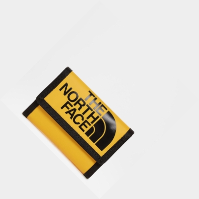 Women's The North Face Base Camp Wallet Yellow Black | US693PQJW