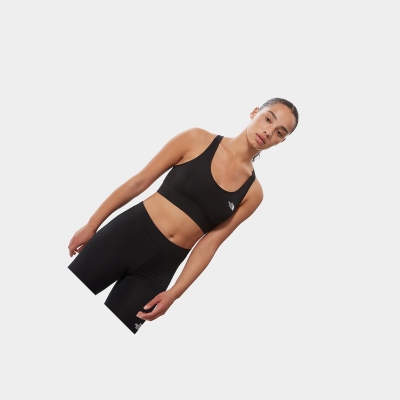 Women's The North Face Bounce Be Gone Sports Bra Black White | US301RJIN