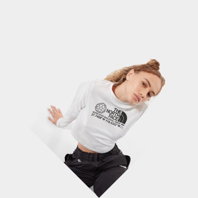 Women's The North Face COORDINATES LONG-SLEEVE T Shirts White | US961JPFY