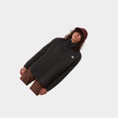 Women's The North Face Crescent Fleece Jackets Black | US390SGZQ