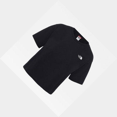 Women's The North Face Cropped Simple Dome T Shirts Black | US710UECF