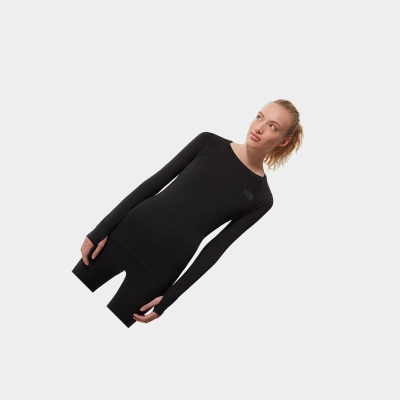 Women's The North Face DotKnit Baselayer T Shirts Black | US123MAXO