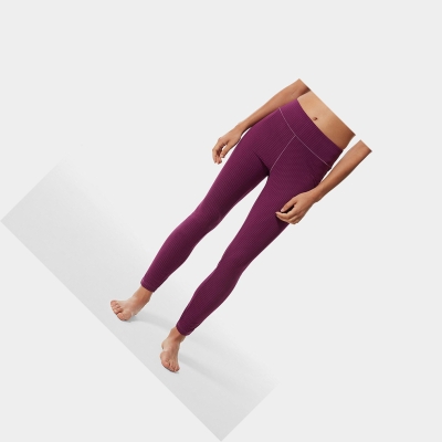 Women's The North Face DotKnit Baselayer Pants Purple | US982DRIG