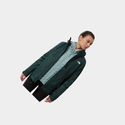 Women's The North Face Down Insulated DryVent™ Triclimate Waterproof Jackets Green | US637HMLC