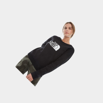 Women's The North Face Drew Peak Pullover Sweatshirt Black | US790CXBR