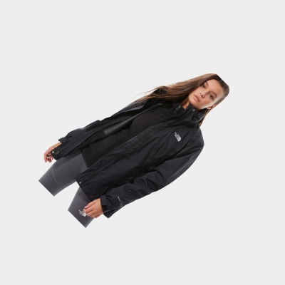 Women's The North Face Evolve II Triclimate® Waterproof Jackets Black | US372HTGX