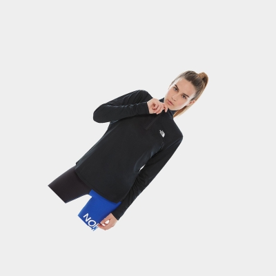 Women's The North Face Flex Long-Sleeve T Shirts Black | US697RBMA