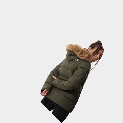 Women's The North Face Gotham Insulated Jackets Green | US439KJQX