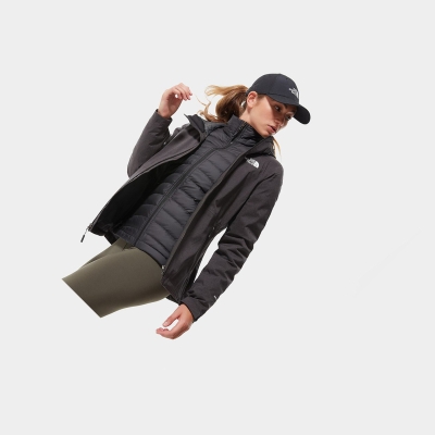 Women's The North Face Mountain Down Triclimate® Waterproof Jackets Black White | US403JFKW