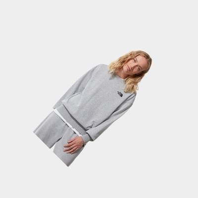 Women's The North Face Oversized Essential Sweatshirt Light Grey | US586JQXE