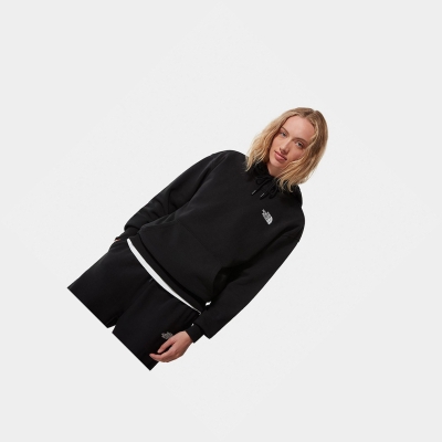 Women's The North Face Oversized Essential Hoodie Black | US925MVBU