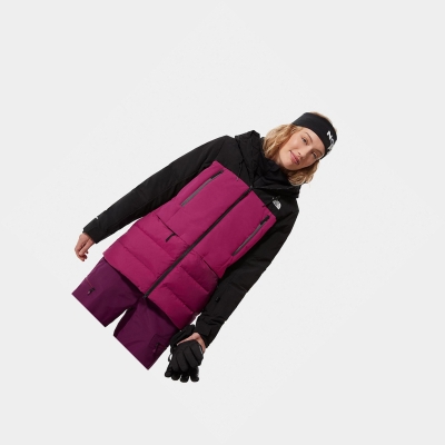 Women's The North Face Pallie Ski Jackets Black Purple | US620KROI