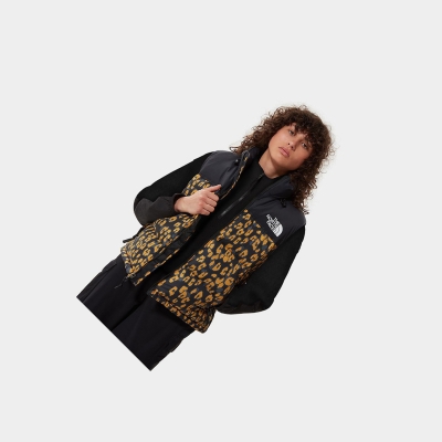 Women's The North Face Printed 1996 Retro Nuptse Down Jackets Yellow Leopard | US869HAXR