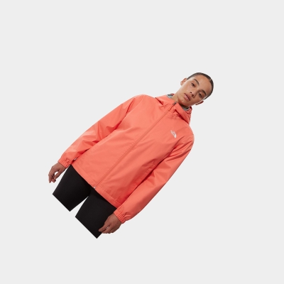 Women's The North Face Quest Hooded Lightweight Jackets Orange | US087FMZE