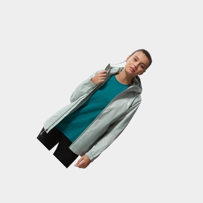 Women's The North Face Quest Hooded Lightweight Jackets Green | US715XDQE