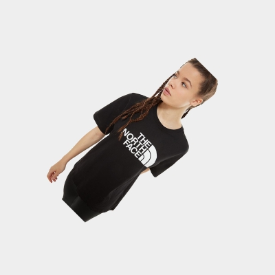 Women's The North Face Relaxed Easy T Shirts Black | US940TBQO