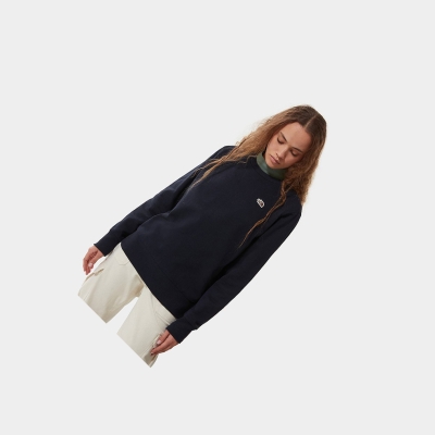 Women's The North Face Scrap Graphic Sweaters Navy | US520NSBR