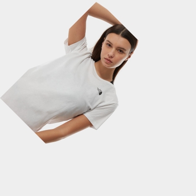 Women's The North Face Simple Dome T Shirts White | US357ALNJ