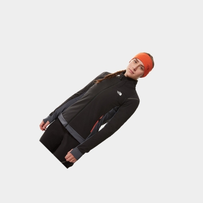 Women's The North Face Speedtour Stretch Fleece Jackets Black | US285ZUMI