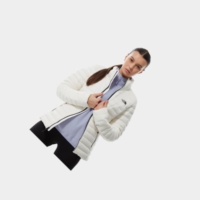 Women's The North Face Stretch Insulated Jackets White | US960UBST