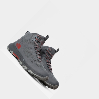 Women's The North Face Ultra Fastpack IV FUTURELIGHT™ Mid Hiking Boots Grey Red | US491KCNA