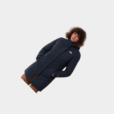 Women's The North Face Zaneck Insulated Jackets Navy | US972FYXC