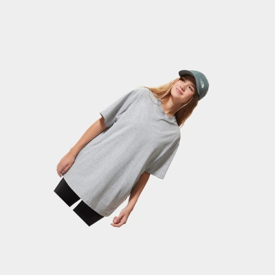 Women's The North Face Zumu T Shirts Light Grey | US052QOCW